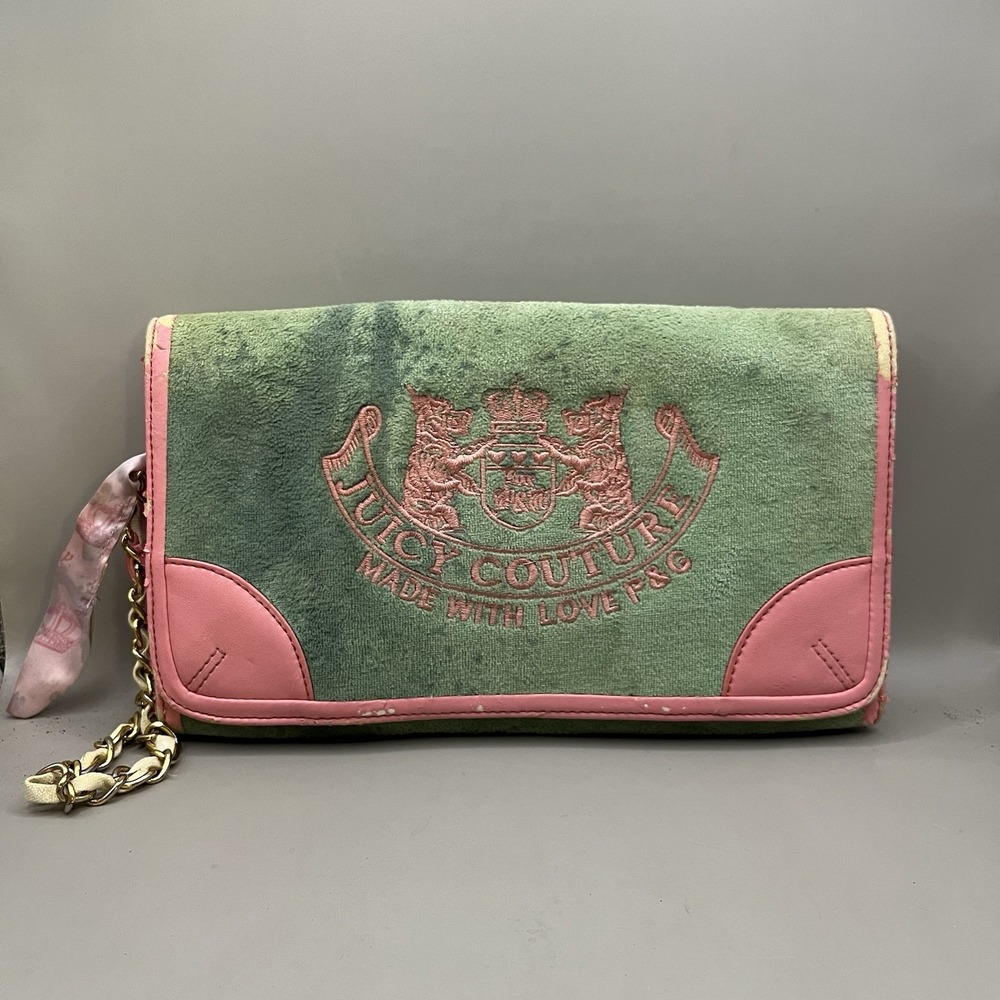 Rare Juicy Couture Vintage Daydreamer Pink & Green P&G Made With Love Wallet